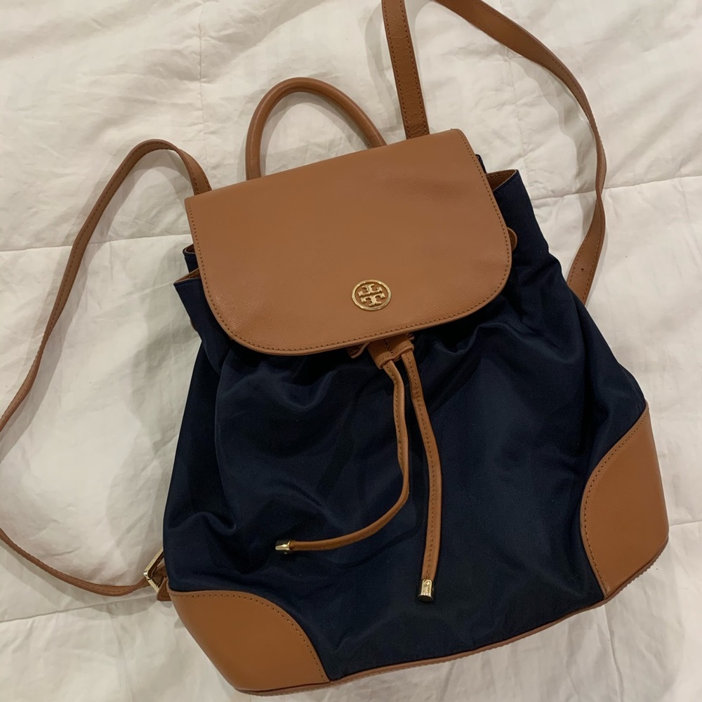 Tory Burch Leather and Fabric backpack